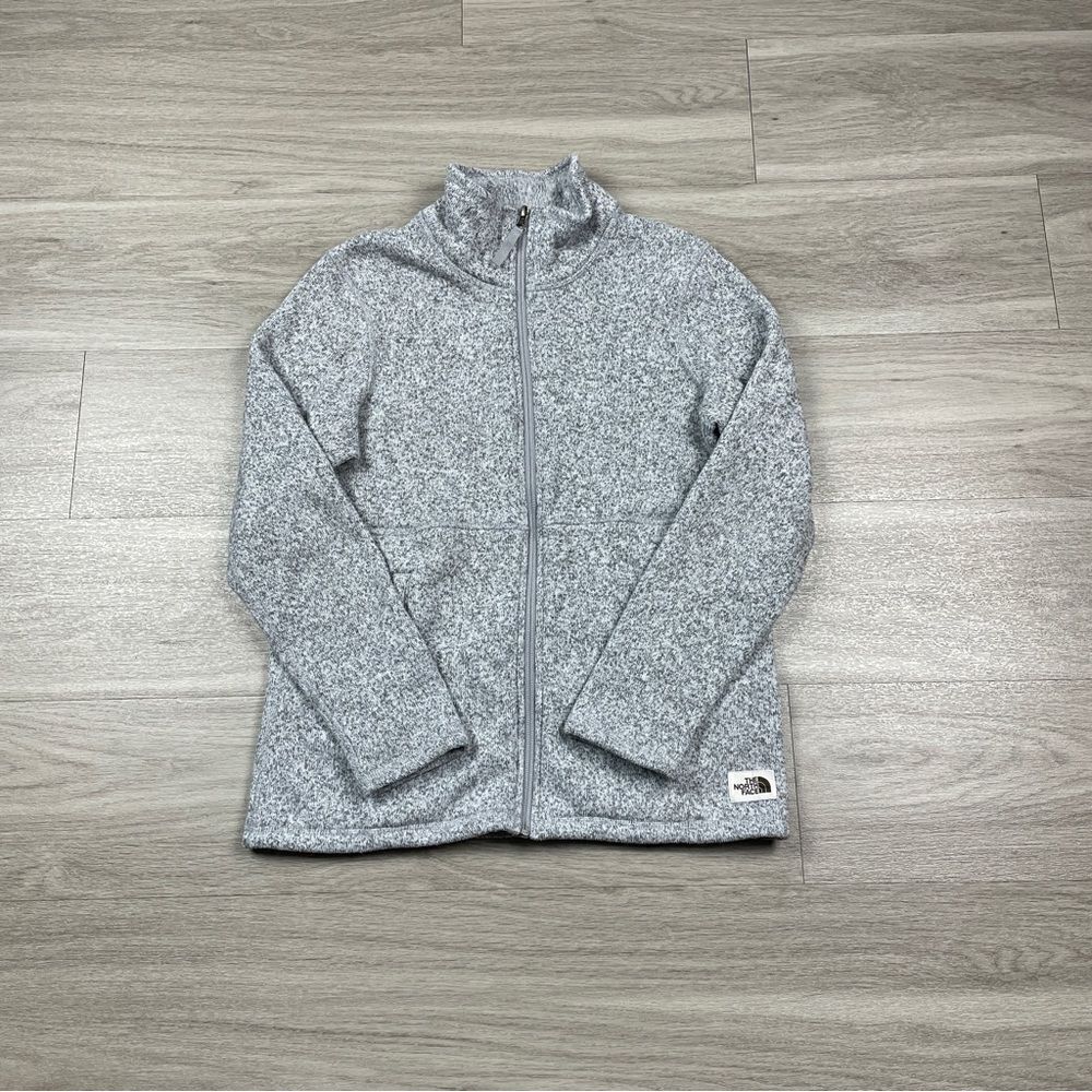 The North Face jacket women’s size M gray.